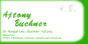 ajtony buchner business card